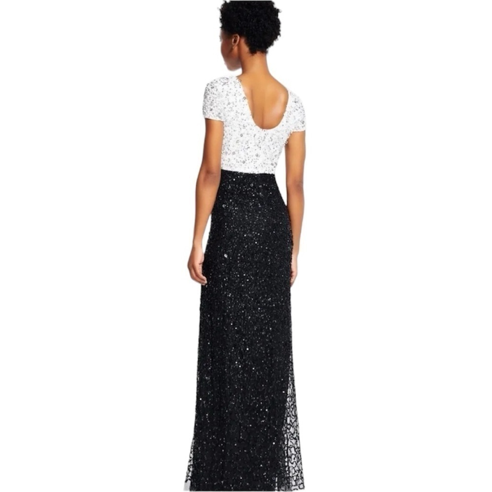 Adriana Papel Sequined Evening Gown Like New Sz 2P - Picture 2 of 7